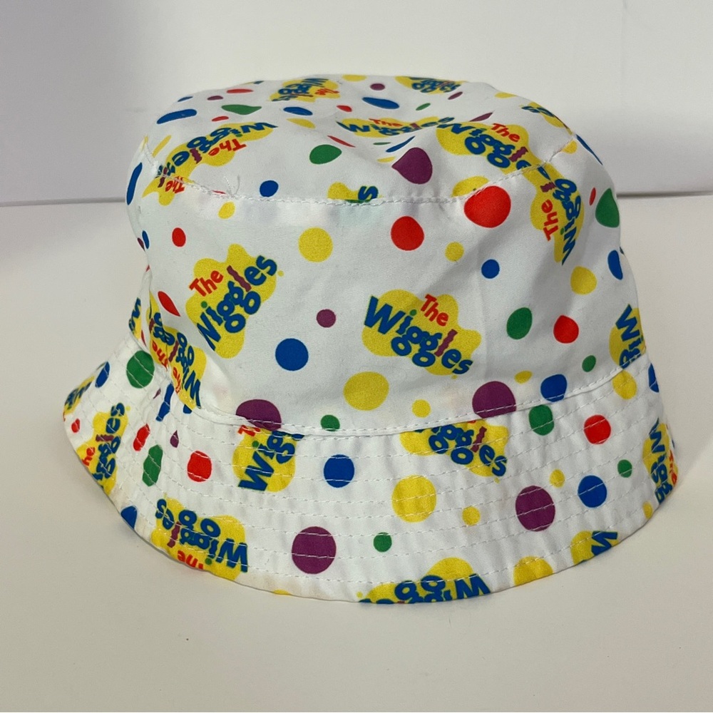The Wiggles Bucket Hat Reversible White Logo Kids Children's Tv Show Sun Cap